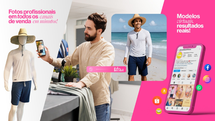 FotoModel garante campanhas de Natal, Black Friday ou verão prontas para gerar impacto imediato.